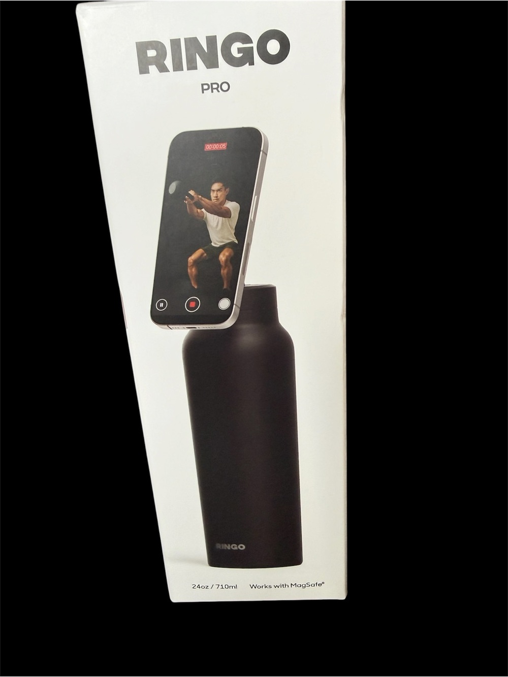 RINGO Pro Magnetic Phone Bottle - Matte Black